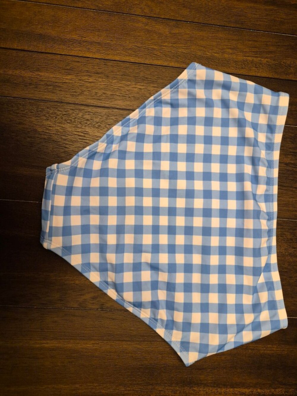 Kona Sol Blue Gingham Bikini Bottom Womens S